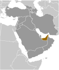 UAE (brown) & Arabian peninsula